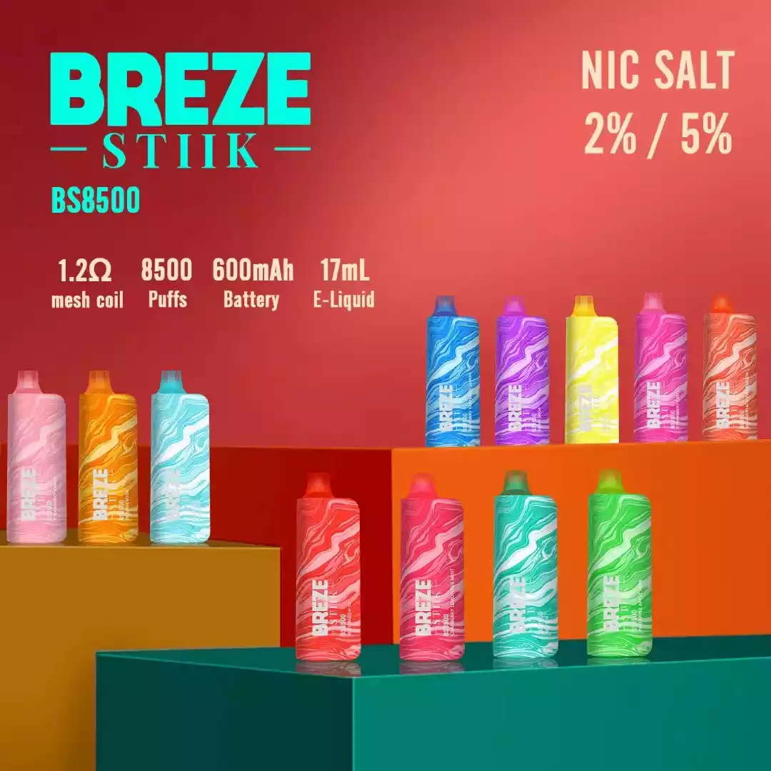 2025 Breze Stiik BS 8500 Puffs Disposable Vape Mesh Coil Latest Model Available in Multiple Flavors Factory Direct (8)