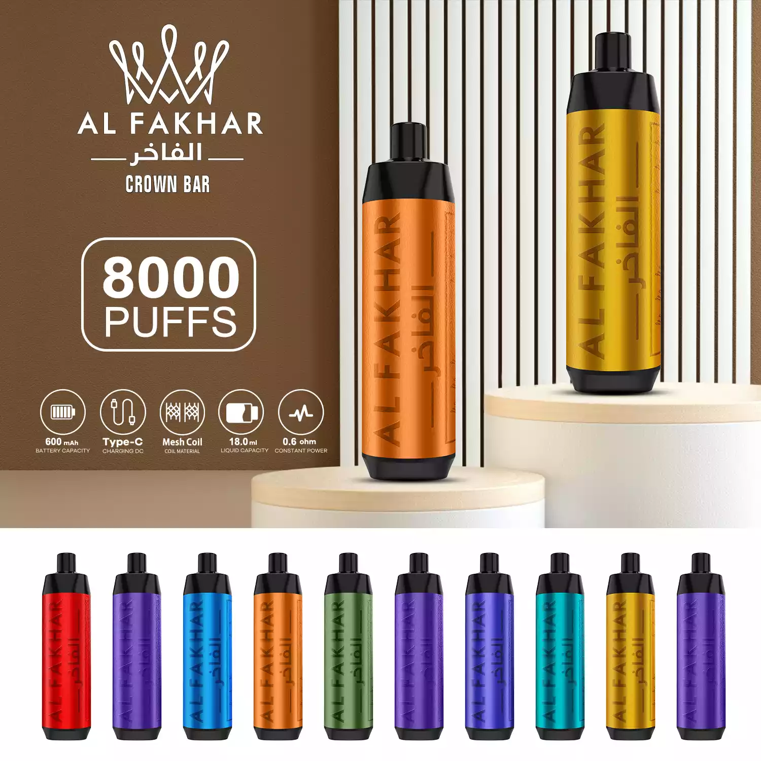 Factory Direct AUPO F18 ALFAKHAR 8000 Puffs High Demand Disposable Vape Wholesale in Various Flavors with OEM ODM Support (3)