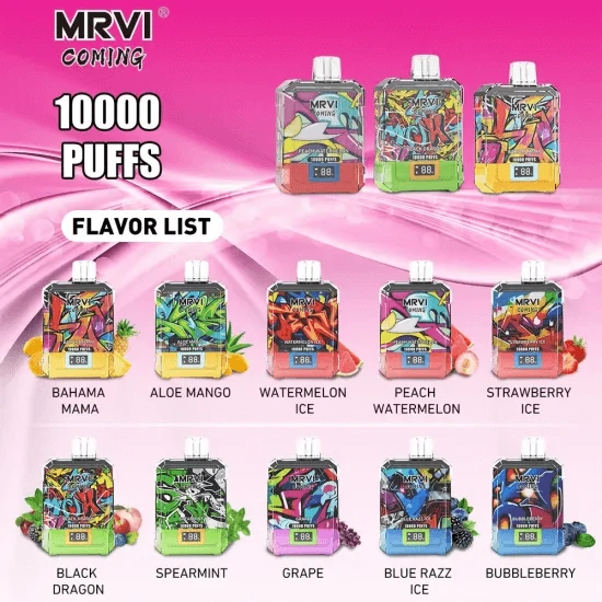 MRVI COMING 10000 Puffs Wholesale Mesh Coil Vape Pen with Full Display 19ml 2%-5% Nicotine