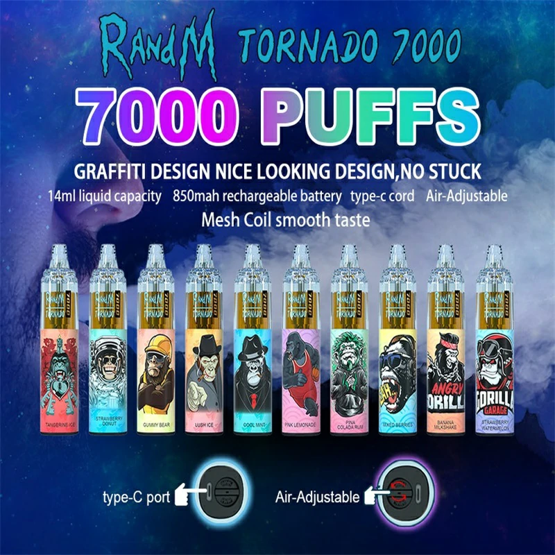 RandM Tornado 7000 Puffs 0% 2% 3% 5% Low Nicotine Bulk Buy Disposable Vapes Pen Wholesale (3)