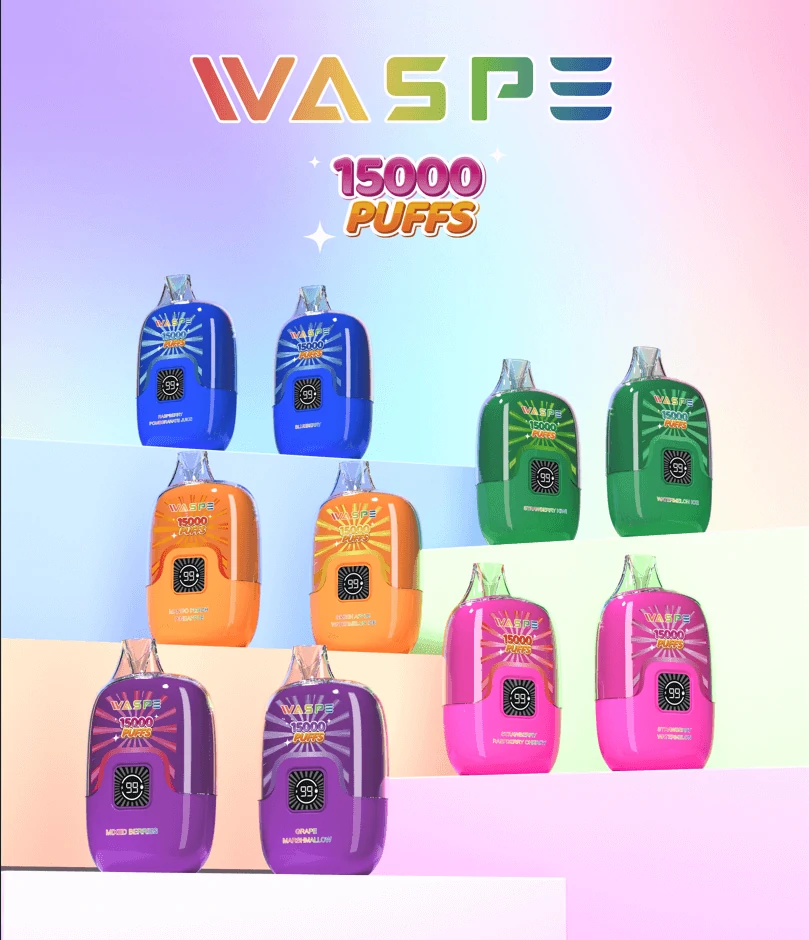 Waspe 15000 Puffs Digital Box Pen Available for Wholesale Disposable Vape from EU Warehouse 0% 2% 3% 5% Nicotine (2)