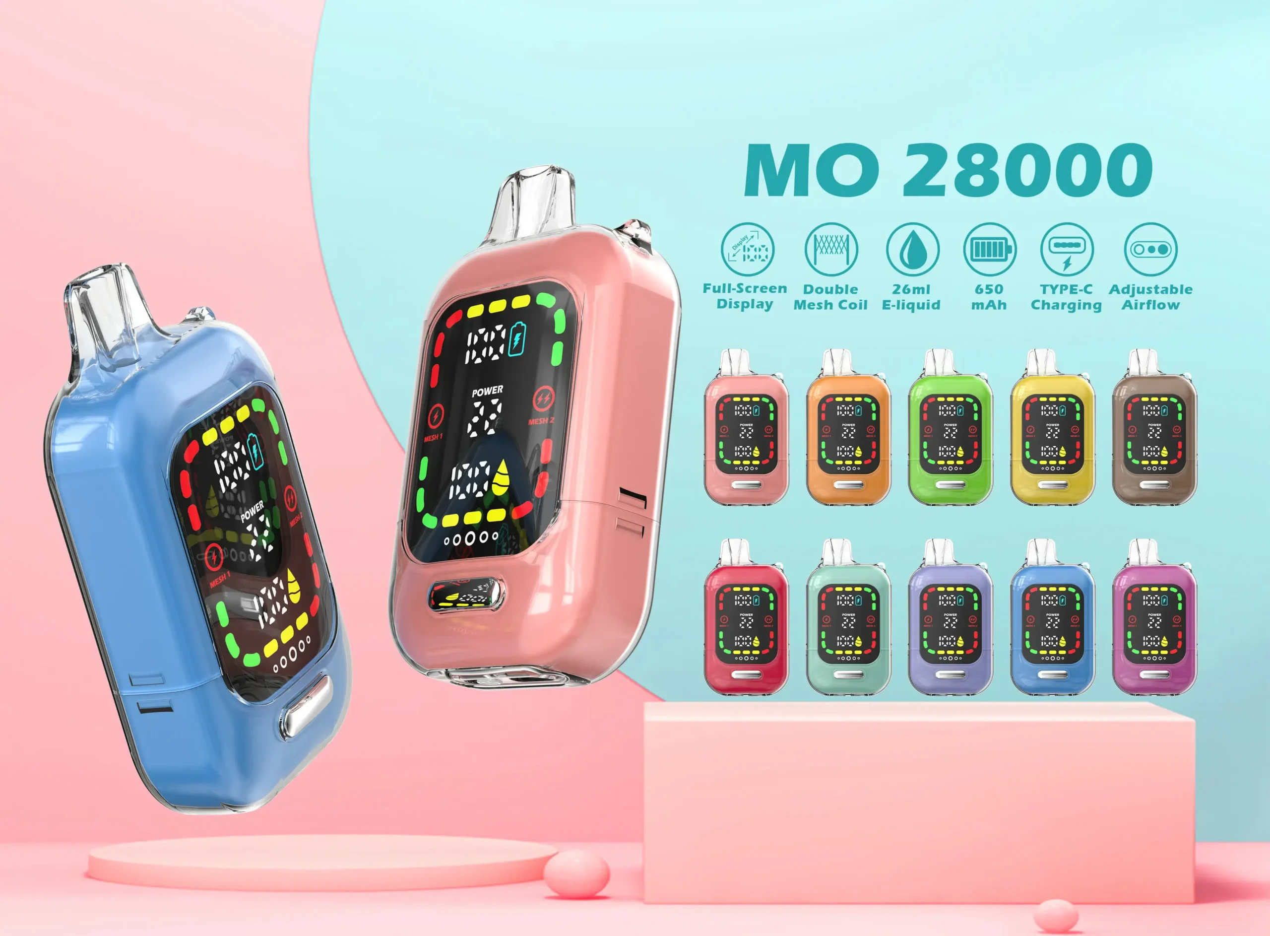 Wholesale OLD School MO 28000 Puffs Disposable Vape Pen 26ml Multiple Nicotine Levels 0% 2% 3% 5% Direct from Factory (5)