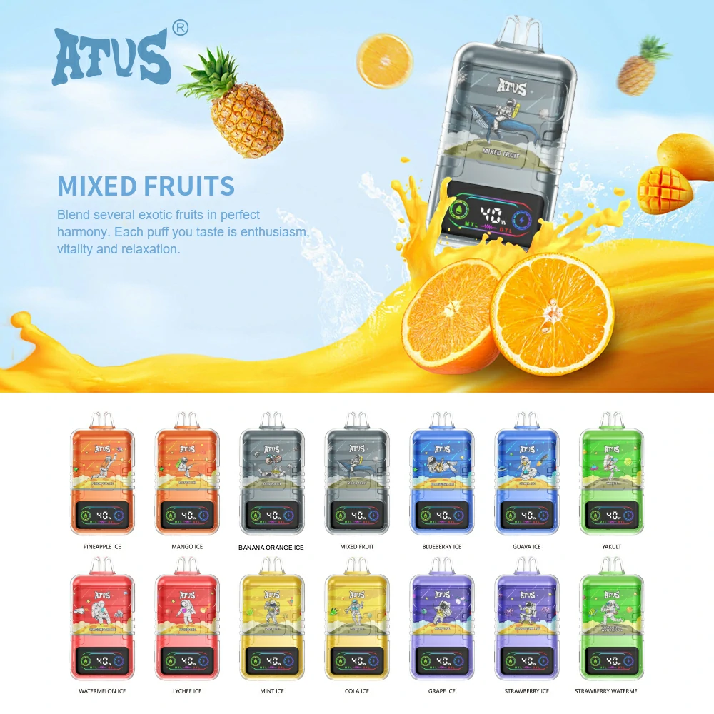 Newest Disposable Vape Bar ATVS 30000 Puffs 30ml Oil Capacity 1000mAh Battery 5% Nicotine Disposable Electronic Cigarette Digital Screen Box Disposable Vape Wholesale Bulk Buy